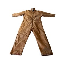 Dickies Mens Insulated Duck Canvas Coveralls Brown Quilted Lined 48 Short Work