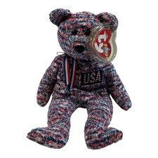 Ty Beanie Baby USA 2000 Patriotic Bear 7 Inch Plush Stuffed Animal w/ Tags