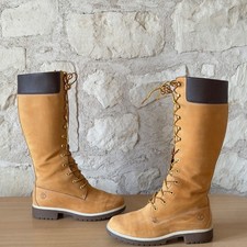 Timberland Premium 14 pouces Bottes haut genou à lacets Nubuck Femme Taille 40