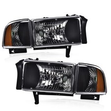 Clear Lens Amber Corner Headlights Lamps For 1994-2002 Dodge Ram 1500 2500 3500 Clear Lens Amber Corner Headlights Lamps For 1994-2002 Dodge Ram 1500 2500 3500