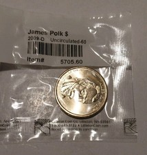 2009 D James Polk Presidential Golden Dollar Coin U-60