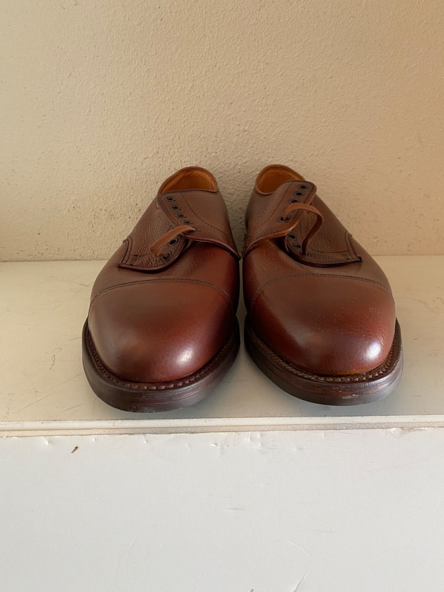 Polo Ralph Lauren Brown Derby Leather Shoes 11 D Goodyear Welted Money Preppy Polo Ralph Lauren x Crockett & Jones Brown Derby Leather  main image 4