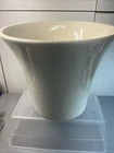 VINTAGE U.S. POTTERY, NOT BAUER, TEN INCHES TALL 11 INCH OPENING. WHITE (S1212)