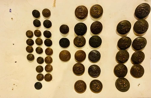 Lot of 46Antique Military Uniform Buttons US Marine Corp 1800s