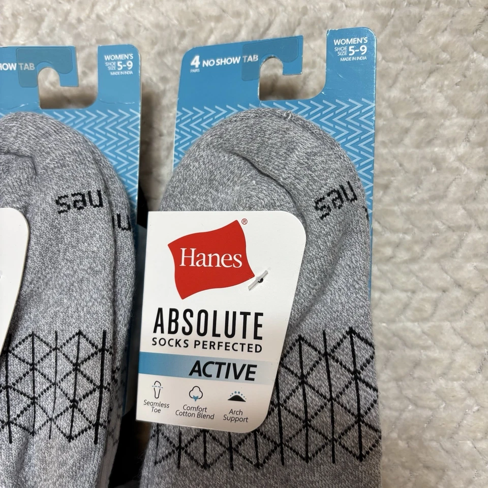 Women’s Hanes Absolute Active No Show Tab Socks 8pr Size 5-9 Multicolor - Image 2 of 4
