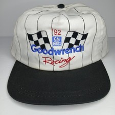 Vintage Goodwrench Racing 1992 Hat Cap Snap Back Mens Pinstripe NASCAR 90s GM