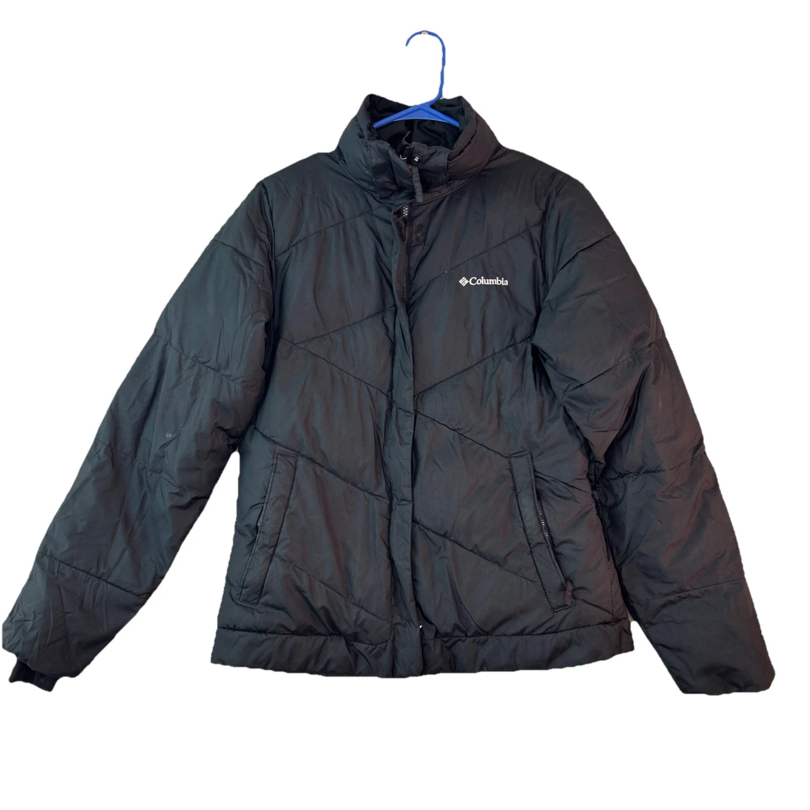 Columbia Jacket Mens Medium Navy Omni-Shield Full Zip Coat Outdoor Hiking
