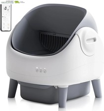 Open-Top Self Cleaning Litter Box, Automatic Cat Litter Box with APP Control