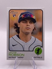 Jacob Robson ROOKIE 2022 Topps Heritage High Number #588 Detroit Tigers Card. rookie card picture