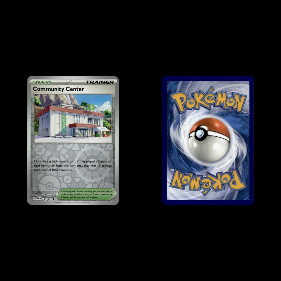 4x Community Center 146 Scarlet Violet Series Twilight Masquerade 2024 Pokemon - Image 4 of 4