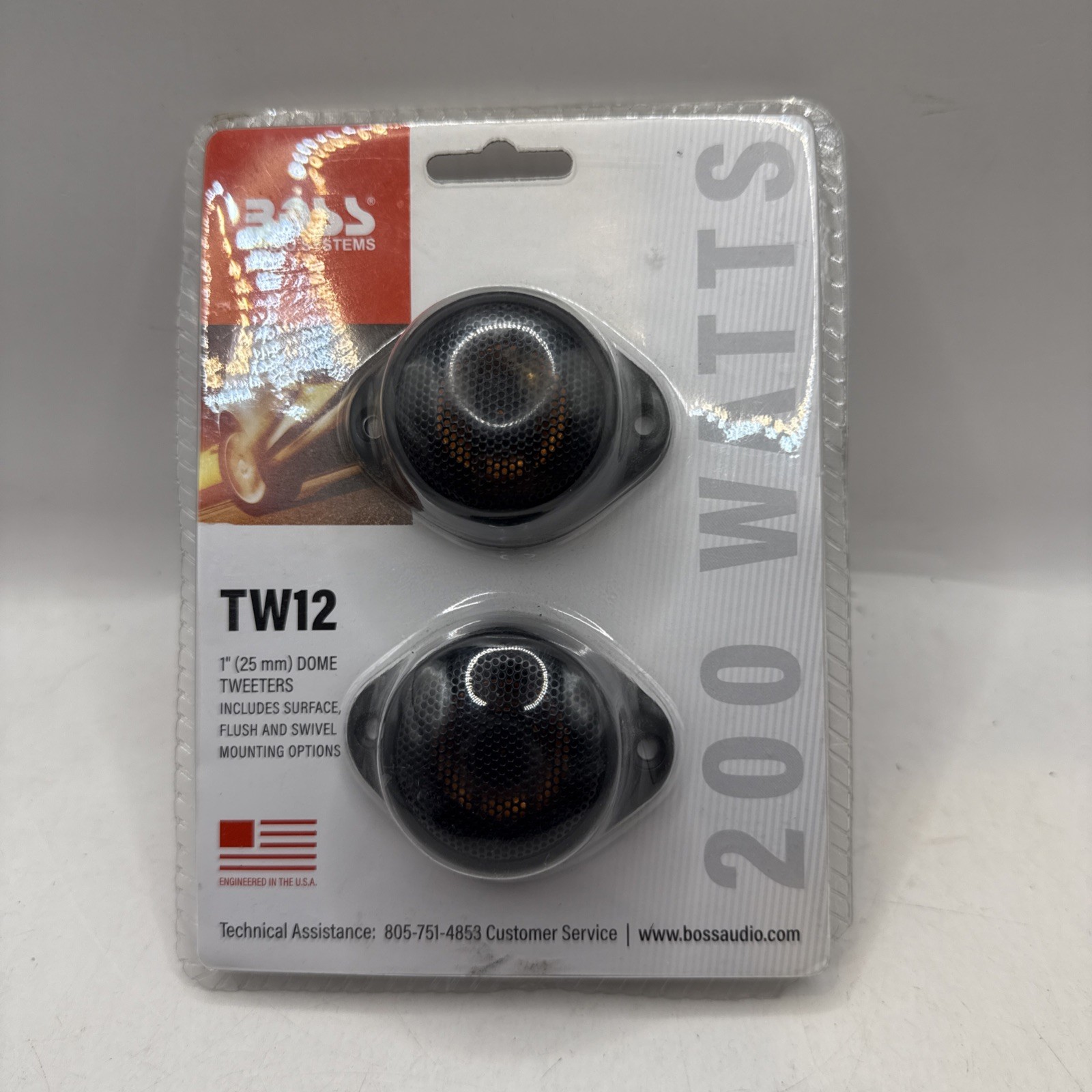 BOSS Audio Systems 1" Poly Dome Tweeter TW12 - 200 Watt Car 