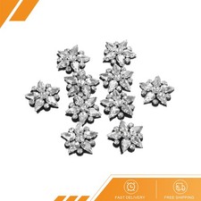 10Pcs - Handmade Star Beaded Patches Crystal Rhinestone Appliques Black White