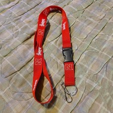 NEBRASKA HUSKERS RED COLOR 24"x3/4" Lanyard /Detachable Buckle