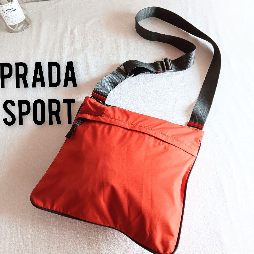 PRADA SPORT ショルダーバッグ　used Auth Used PRADA SPORT Nylon Shoulder Bag Orange Gray Vintage