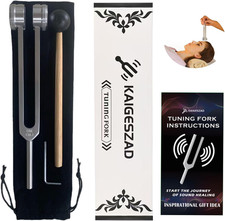 OM 136.1Hz Weighted Tuning Fork with Reflex Hammer for Healing Chakra Set,Healin