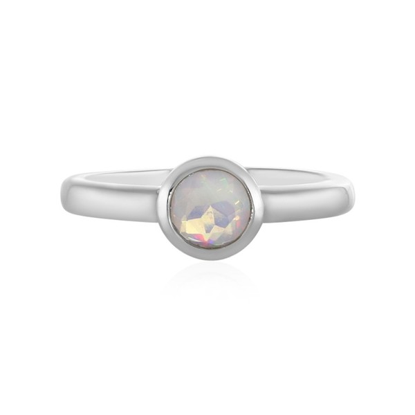 Cavill Silberring Damen 925 Sterling Platin Welo Opal 0,29Ct Rund- Echtschmuck-image