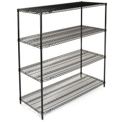 Nexel Wire Shelving Black Epoxy 54''W X 18''D X 74''H