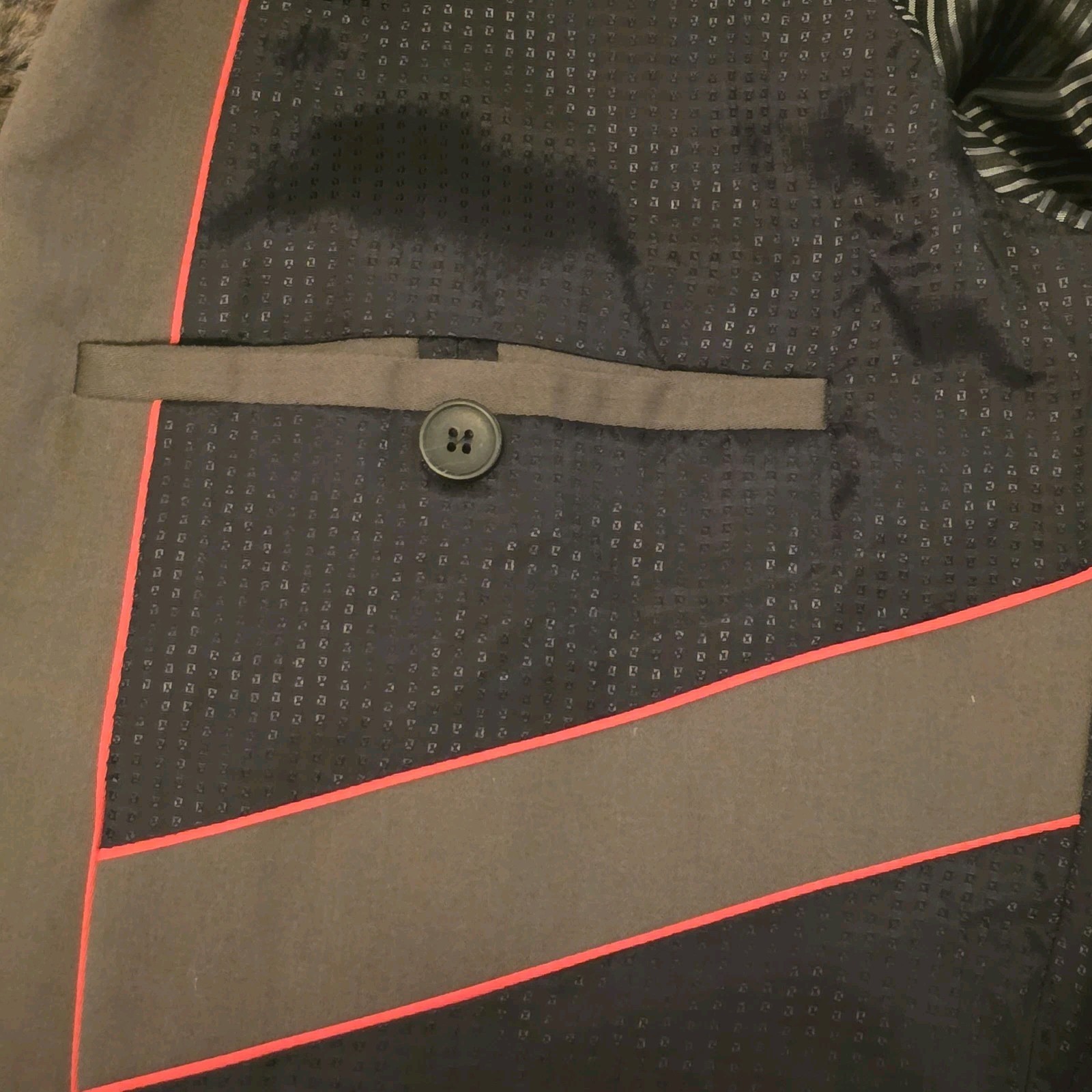 HUGO Hugo Boss Blazer Mens 42L Brown Goat Leather Trim Made in Turkey thumbnail 8