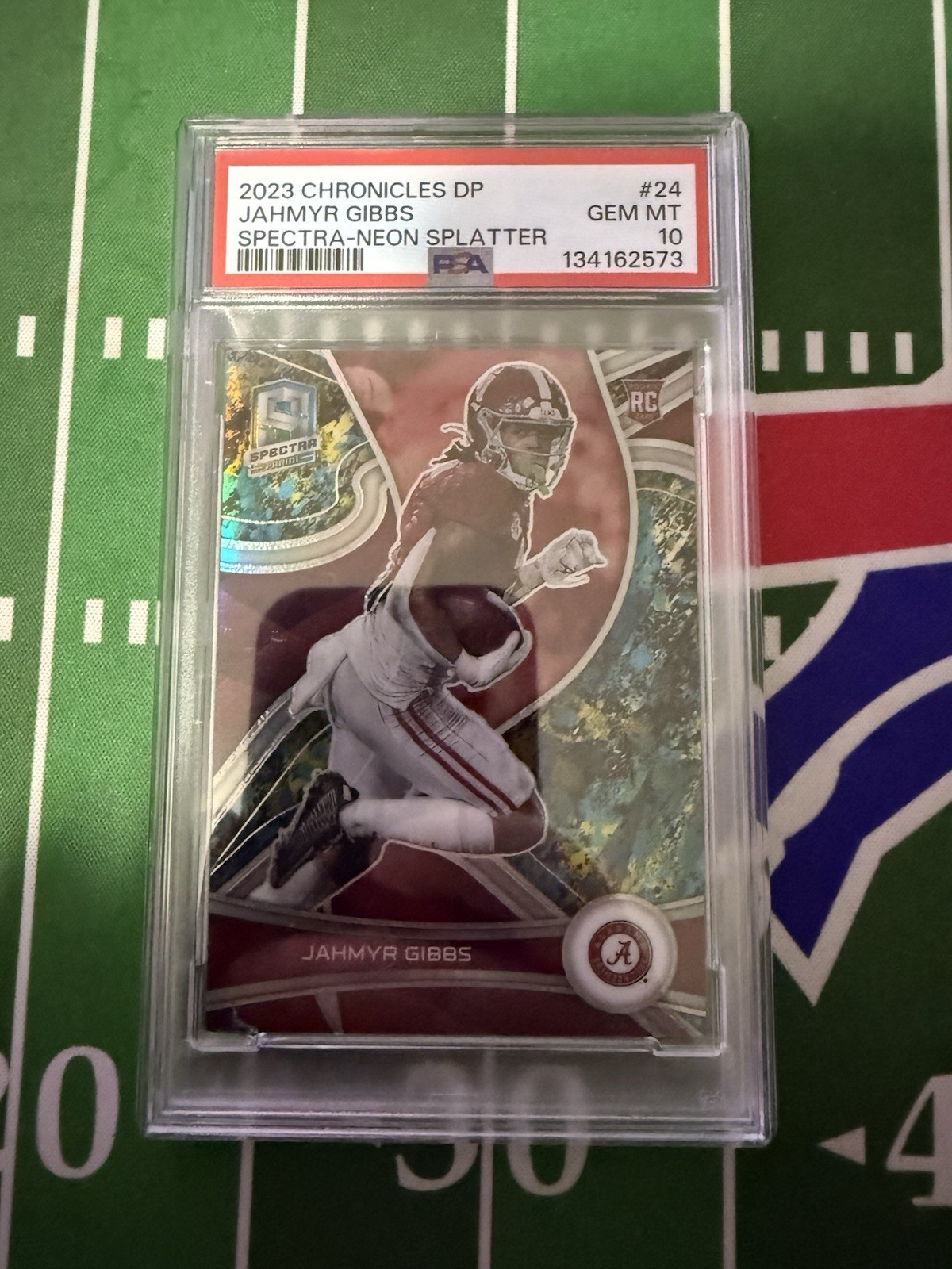 Jahmyr Gibbs Panini Chronicles Draft Picks Spectra #24 Neon Splatter