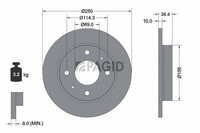 2X Pagid Bremsscheibe 54349NC FüR Mitsubishi Colt 6 CZC RG Z31A Z32A LPG Z21A