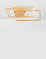Nova Luce Bilbao Led Deckenleuchte Blattgold 42W Warmweiss 56X56X8,5Cm 9500831