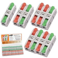 30PCS Lever Wire Connectors, Mini Quick Connectors Electrical Splicing Kit Pu...