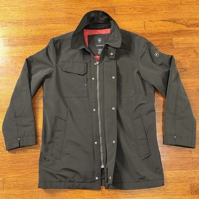 Victorinox Technical Field Jacket Men's Black Size Large Full Zip 100% Nylon