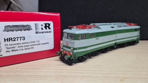 Rivarossi HR 2773 E 646 170 Locomotiva elettrica navetta MDVC verde grigio FS | Condition: Usato