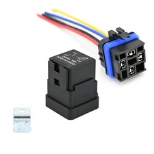 4-PIN 40/30 AMP 12V DC Waterproof Relay Kit Harness Socket Kit For Automotive