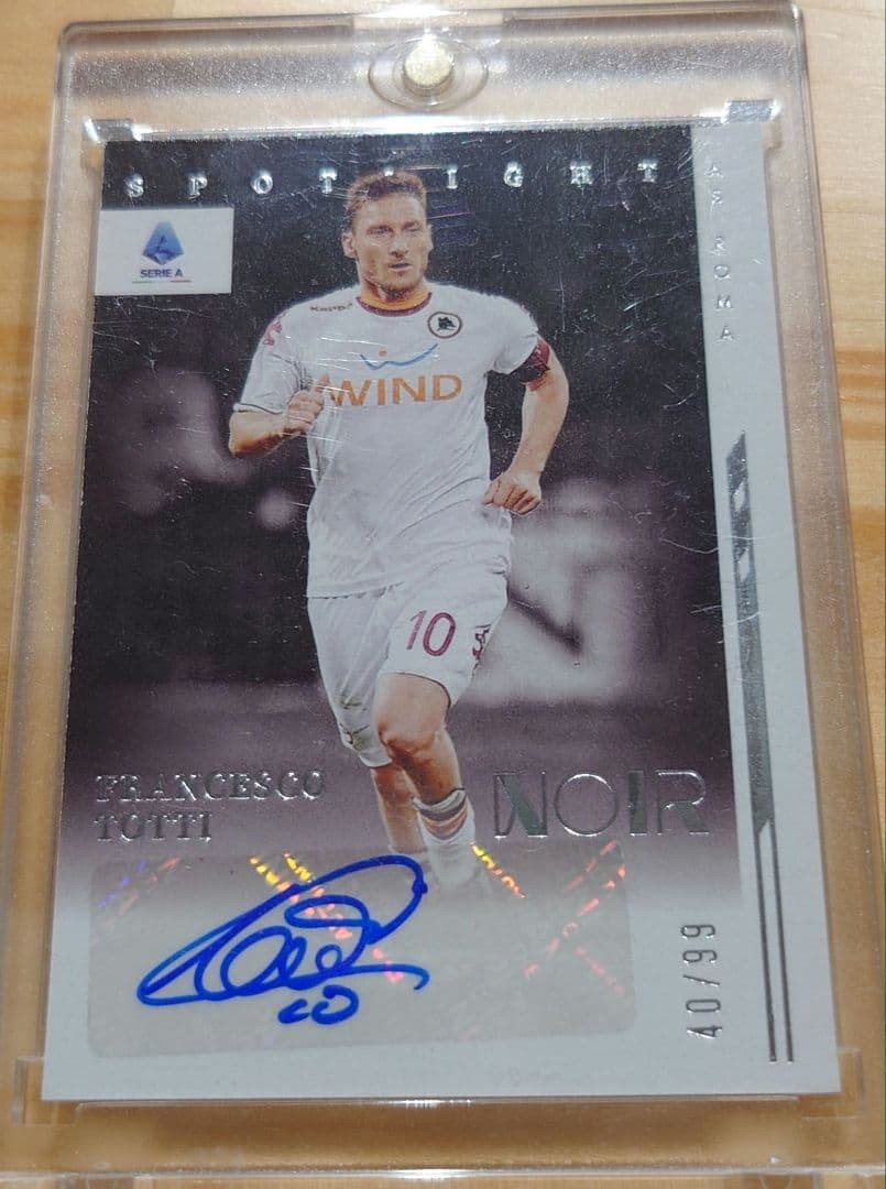 panini noir Francesco Totti autographed card limited to 49 pieces