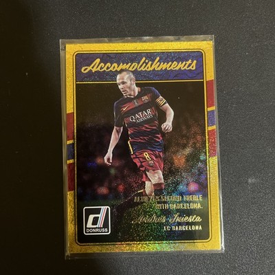 2016-17 Panini Donruss - Accomplishments Andres Iniesta #3 Gold