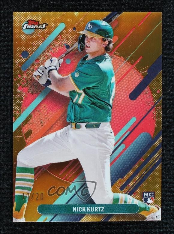 2025 Topps Finest Rare Gold Refractor 10/20 Nick Kurtz #252 tw0