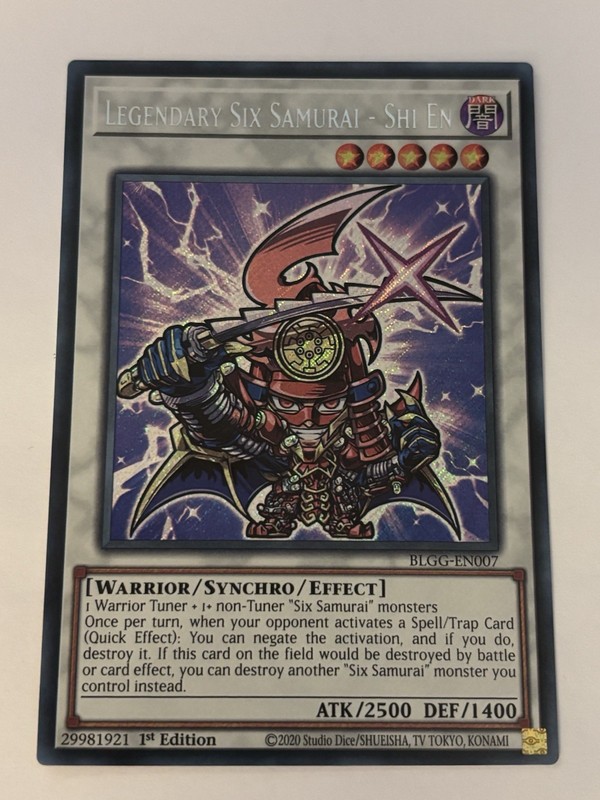 ☆ BLGG-EN007 Legendary Six Samurai - Shi En Chibi Art  Secret YuGiOh ☆