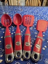 4 Pc KitchenAid Silicone Utensils Red  Spatul...