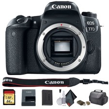 Canon EOS 77D 24.2 MP Digital SLR Camera - Black (Body Only) for