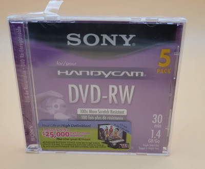 1 x Sony DVD-RW Mini Recordable disc 1.4GB 30 Min. Brand New Sealed