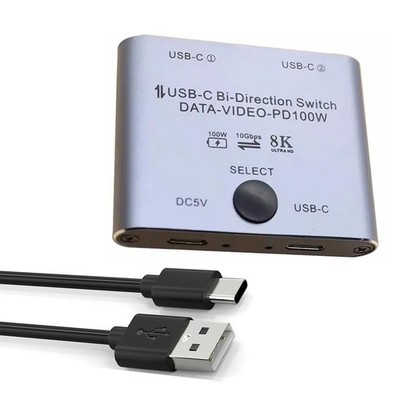 8K USB C Schalter USB C Switcher Für 2-Computer Bidirektionale USBC KVM Schalter
