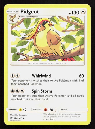 PIDGEOT 124/181 Pokemon TEAM UP