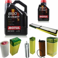 MANN-FILTER Inspektionspaket 6L Motul 5W-30 8100 FüR Bmw 3Er Touring 320D