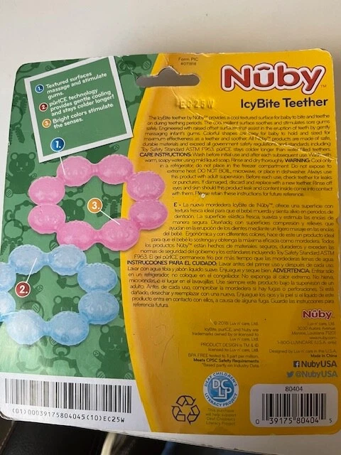Nuby ICY Bite Keys Multi Surfaced Soothing Teether Sealed 2 pack - Image 2 of 2