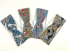 Stretchy Paisley Leopard Print Turban Style Headband YOU CHOOSE COLOR