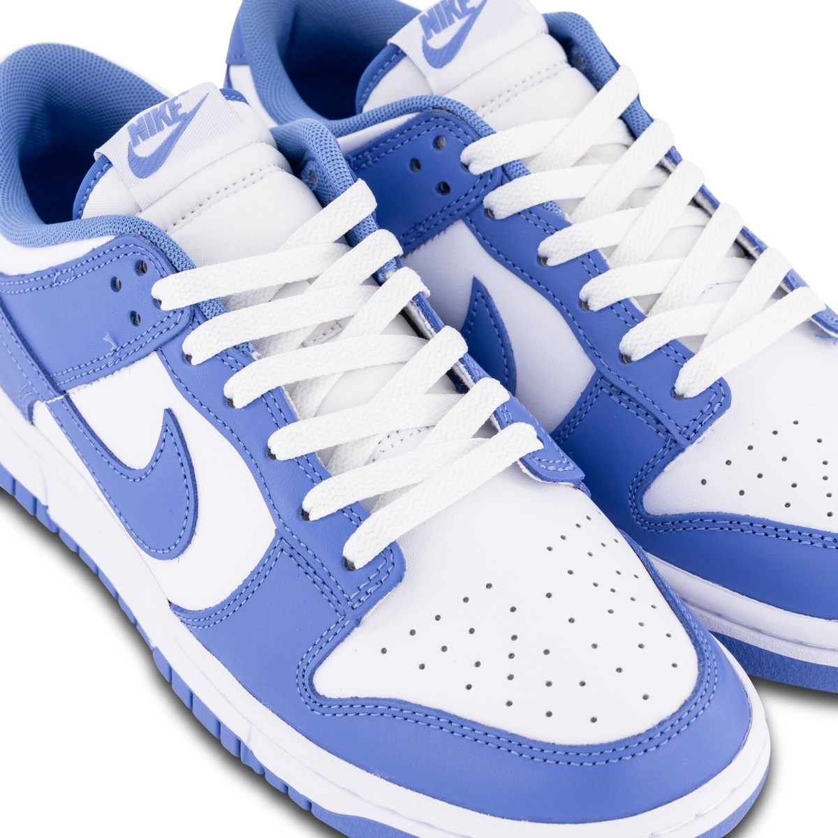Nike Dunk White Blue Swoosh Sneakers Low Top Classics Retro