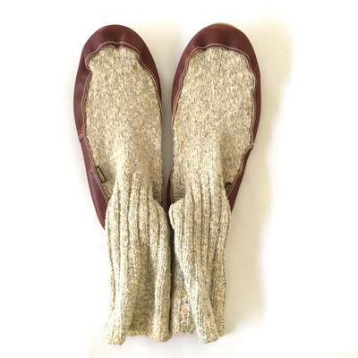 acorn leather slippers