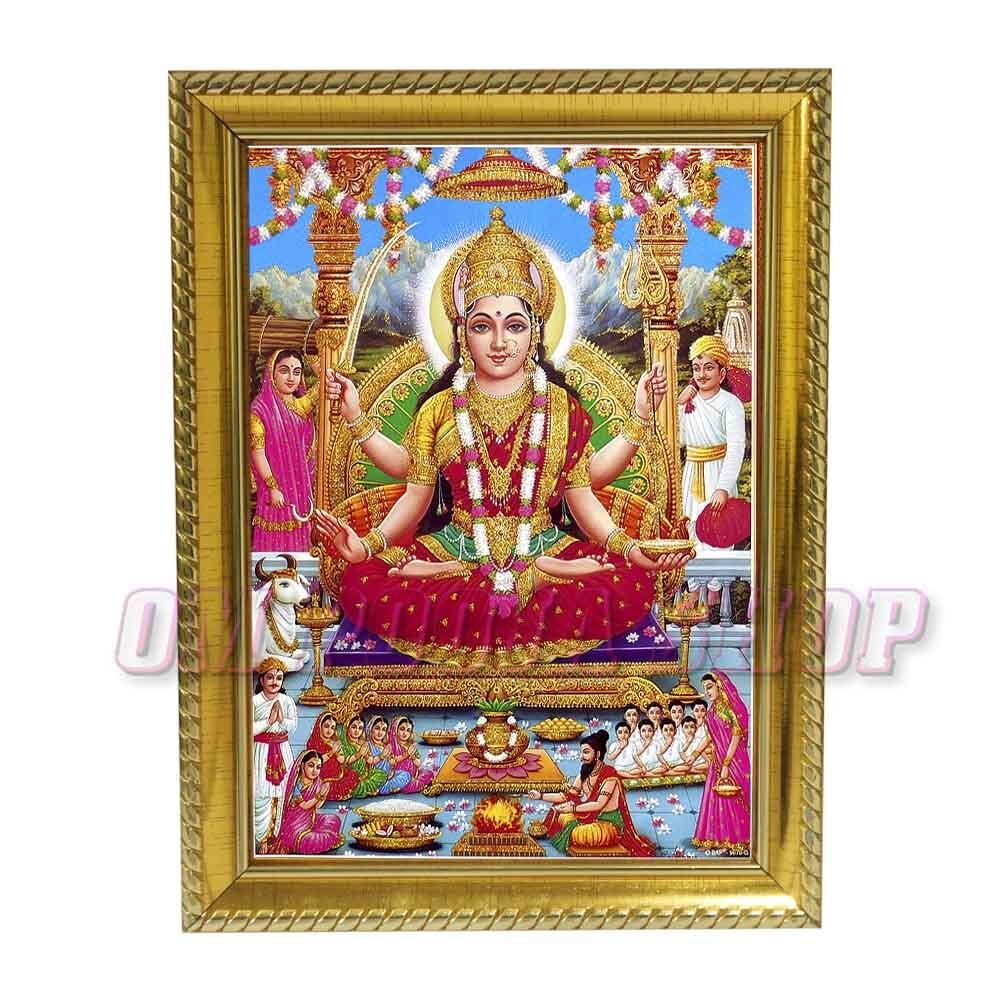 Santoshi Mata in Photo Frame SANTOSHI MATA JI Durga Mata Maa Durga ...