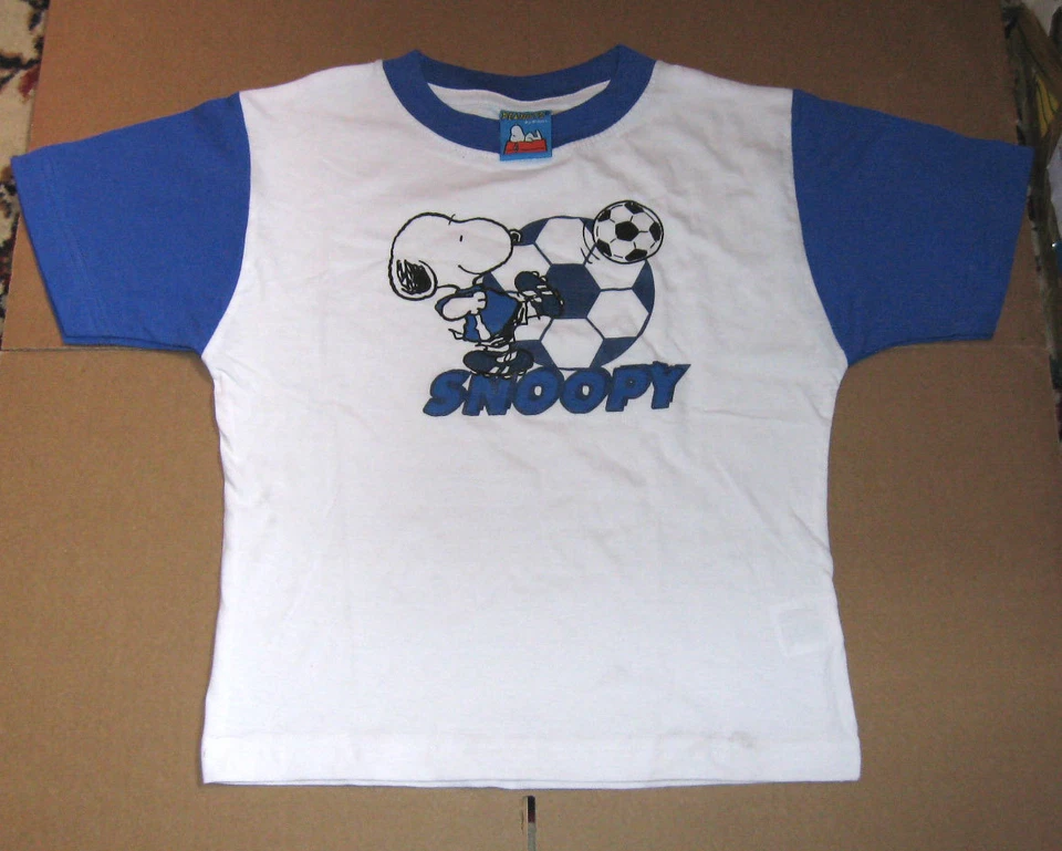 Peanuts Snoopy T-Shirt Gr. 98-104, 110-116, 122-128 Joe Cool Fußball blau weiß - Bild 2 von 3