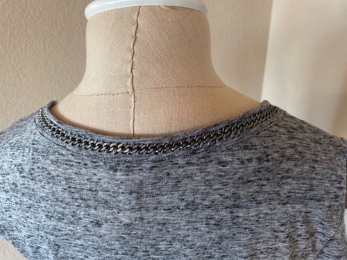 Camiseta Soft Joie Mujer Damani Cuello Redondo Metal Detalle Cadena Embellecida XS - Imagen 7 de 8