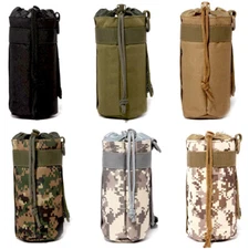Outdoor Portable Water Bottle Bag Tactical Molle Kettle Pouch Holder for Camping