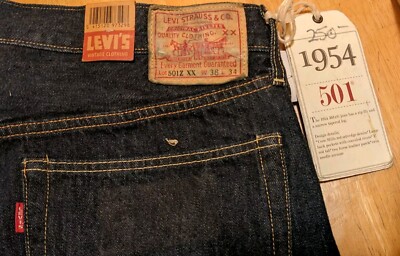 LEVI LVC 501Z XX VTG 1954 RUFF N TUFF BIG E JEANS 38 × 34 LEVI LVC 501Z XX VTG 1954 RUFF N TUFF BIG E JEANS 38 × 34