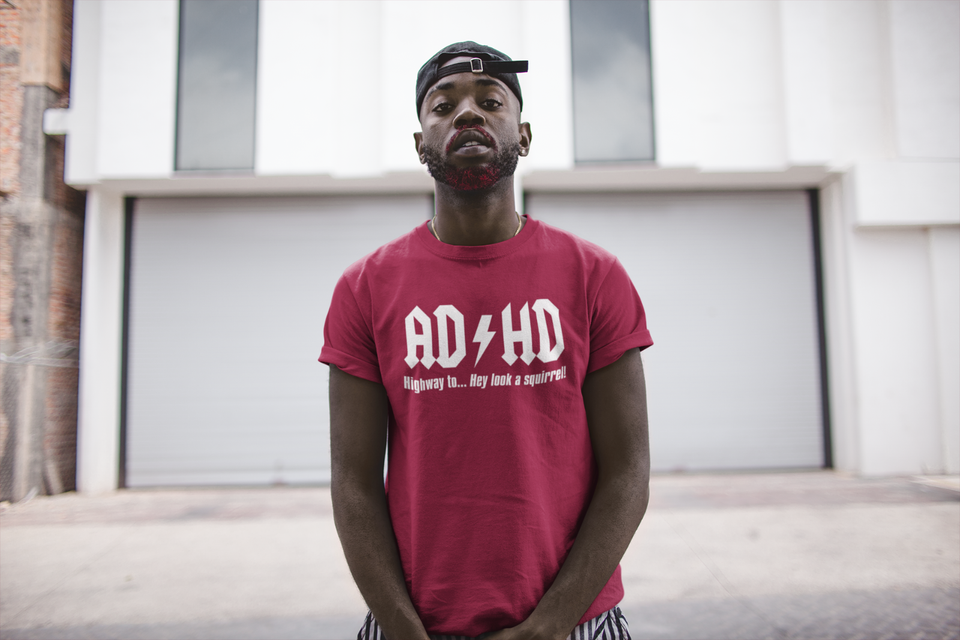 ADHD AD/HD T-SHIRT - AC/DC SPOOF - Funny Adult Humor -Attention ...