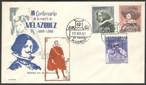 (AOP) Spain 1961 VELAZQUEZ FDC